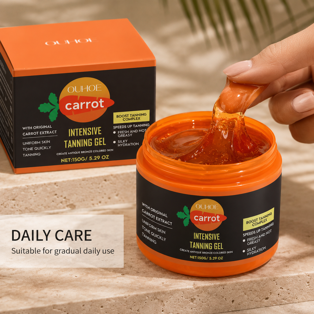 Lightweight bronzing glow gel for soft-looking skin