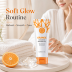 Gentle orange face and body exfoliating gel