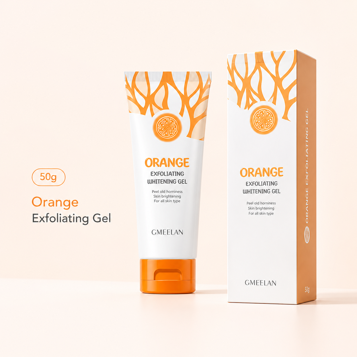Gentle exfoliating gel for face and body care
