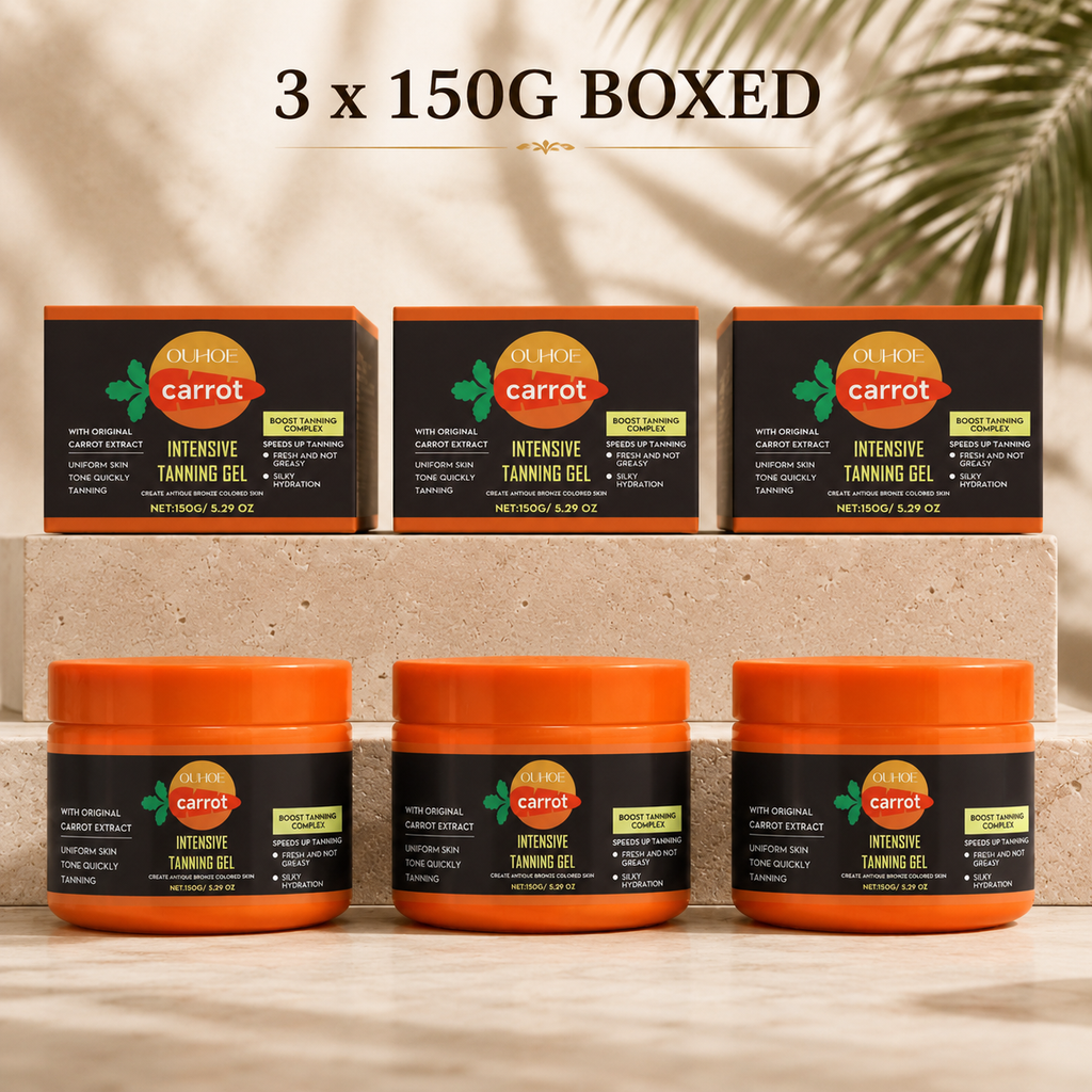 Carrot tanning gel for self care summer routine