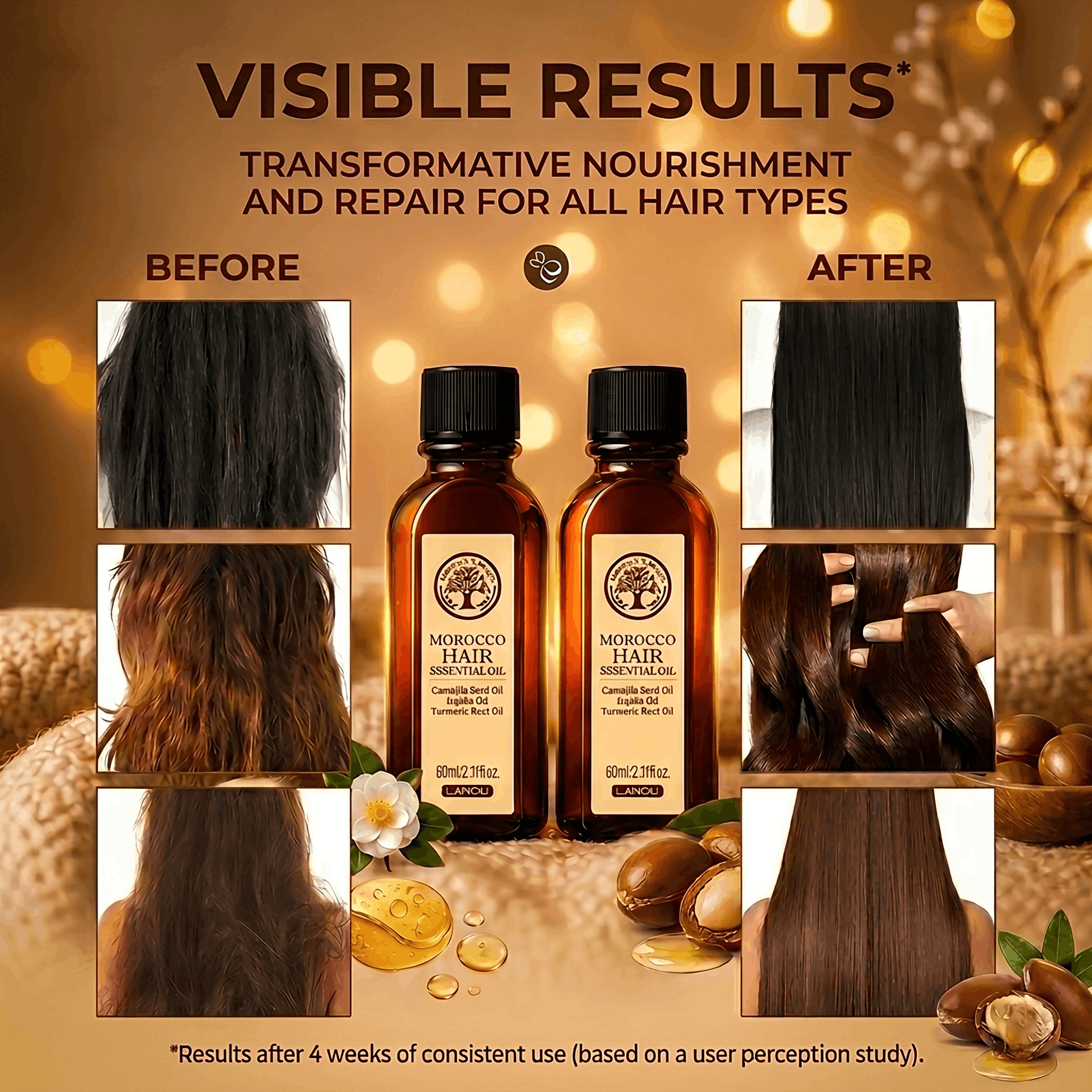 Anti-Frizz Argan Hair Oil – Smooth & Repair Dry Hair